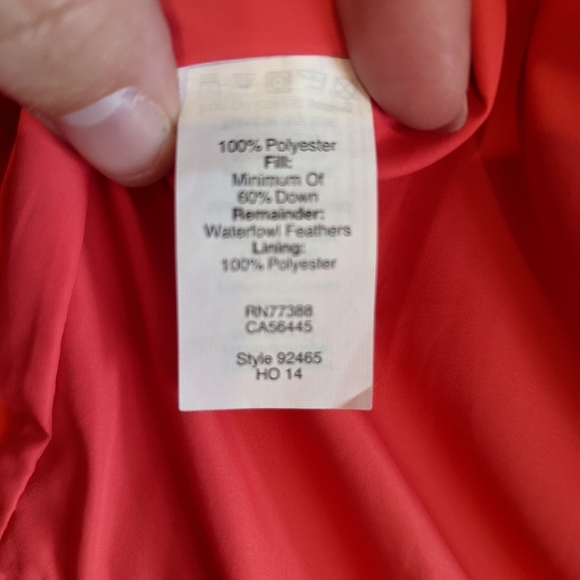 J Crew women's XXS Down Quilted Puffer Jacket Coral / Salmon - Picture 4 of 9